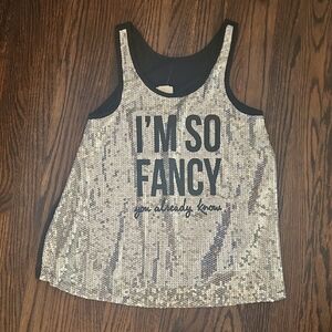 Silver Sequin Tank Top